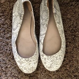 Tory Burch White Snakeskin Sandals